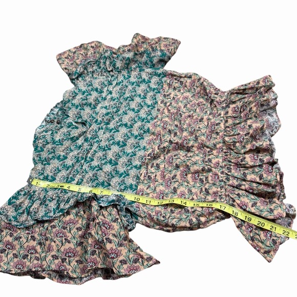 NWOT Anthropologie Let Me‎ Be High Neck Printed Peasant Blouse Sz M - Picture 6 of 9